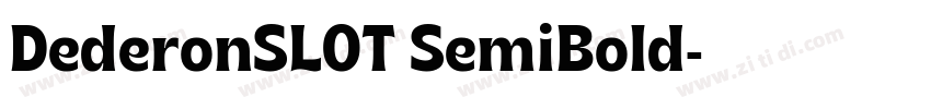 DederonSLOT SemiBold字体转换